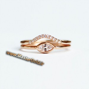 انگشتر تک مارکیز و برلیان