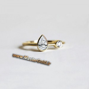 انگشتر برلیان و سنگ رنگی