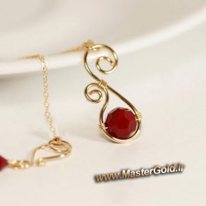 گردن آویز و گوشواره نقش اسلیمی