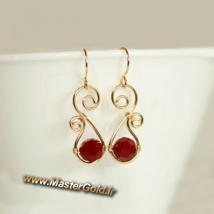 گردن آویز و گوشواره نقش اسلیمی